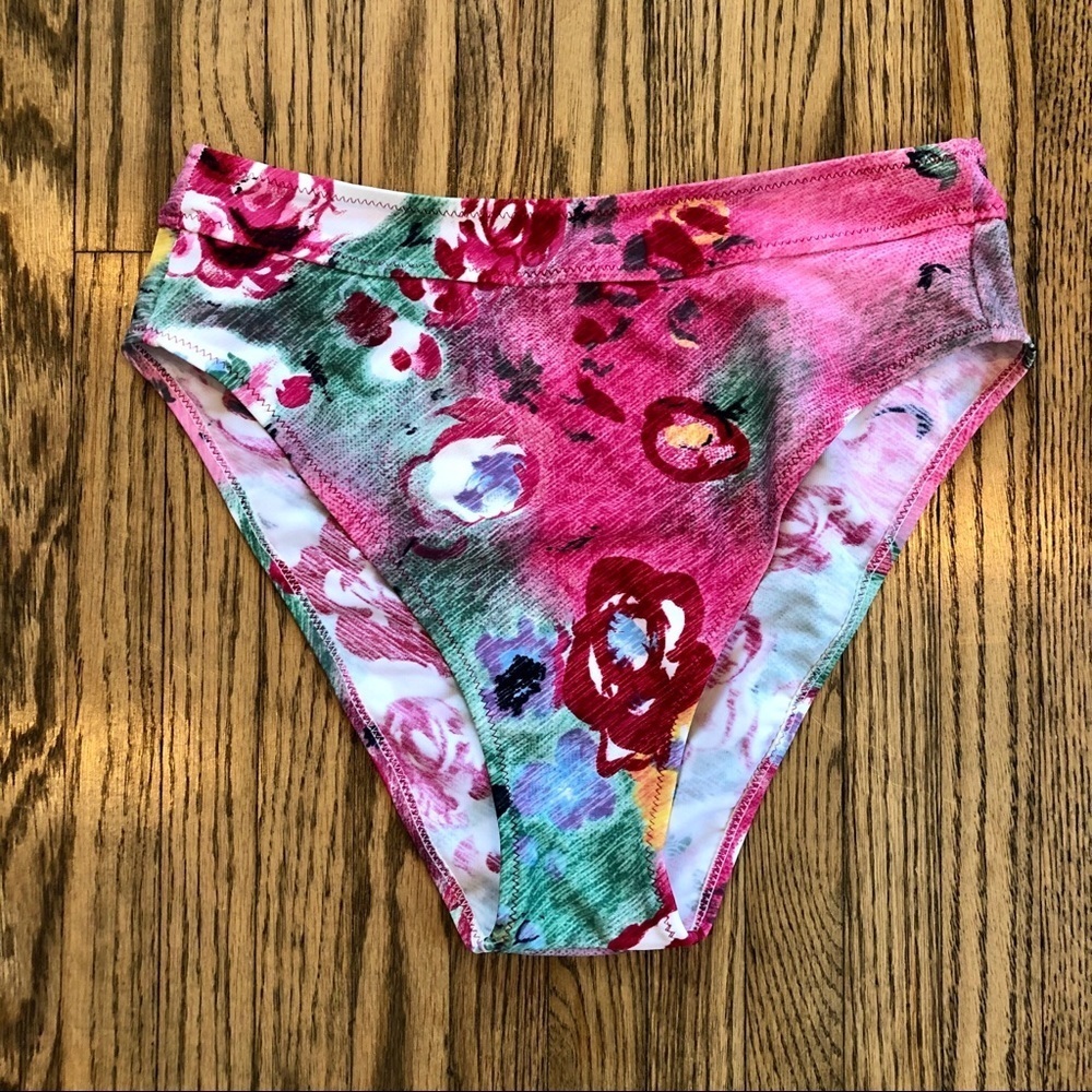 2pc Floral Watercolour Bikini Bottoms & Cover-Up​​